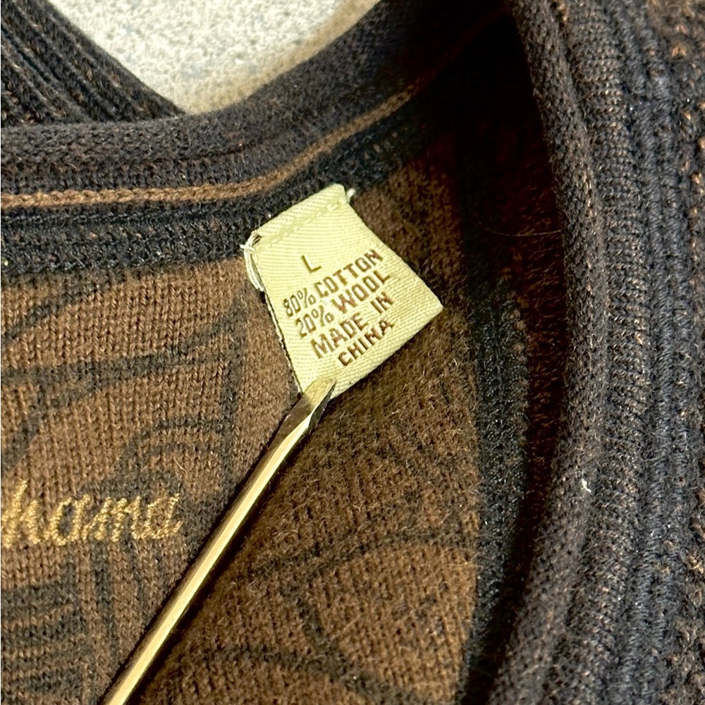 Y2K Tommy Bahama Men's Black Sweater Size Large - Picture 7 of 8